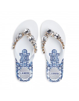 l.A.WATER.  Infradito strass Majolica
