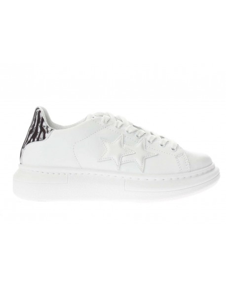 2Star  SNEAKERS PR WHITE LEATHER - WHITE/B