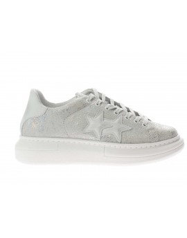 2Star  SNEAKERS PR LIGHT GREY LEATHER- WHI